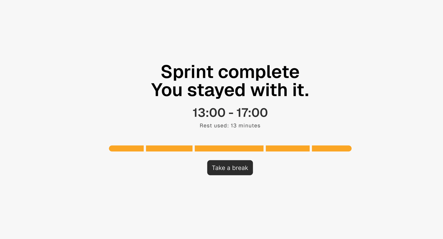 Sprintbox sprint complete - finish cleanly